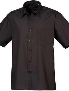 Premier PR 202 Popelínová košile s krátkým rukávem 39.0202 black