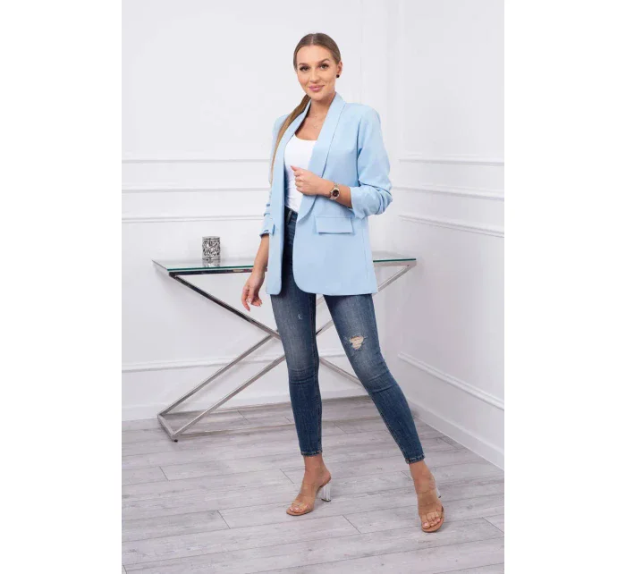 Sako s klopami elegantní modré