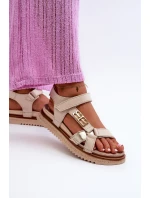 Zazoo model 21664457 Dámské Kožené Sandály Na Platformě Beige - Maciejka