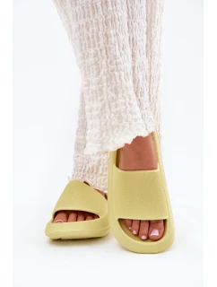 Dámské Lehké Pěnové Pantofle Na Tlusté Podešvi Limetkové Querceria