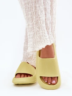 Dámské Lehké Pěnové Pantofle Na Tlusté Podešvi Limetkové Querceria