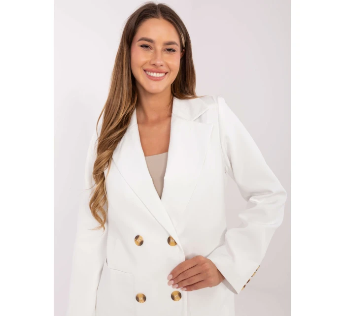 Marynarka LK MA model 21441270 biały - FPrice Marynarka LK MA model 21441270 biały - FPrice