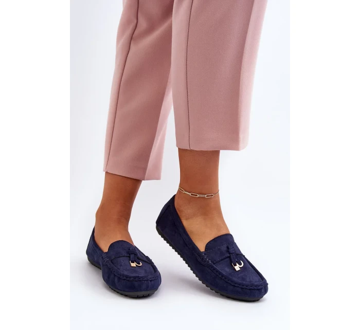 Dámské semišové klasické mokasíny tmavě modrá Ontala Dámské semišové klasické mokasíny tmavě modrá Ontala