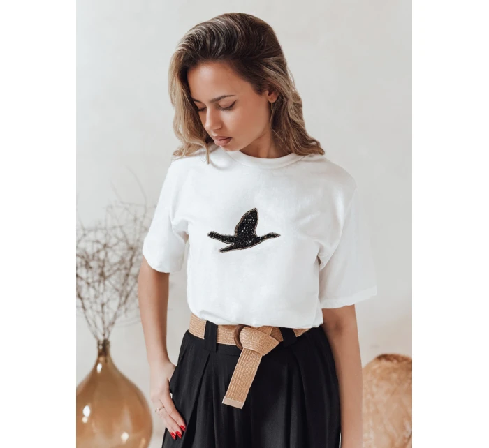 Dámské tričko BRILD ecru FashionStreet RY2529 Dámské tričko BRILD ecru FashionStreet RY2529