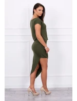 Asymetrické khaki šaty Asymetrické khaki šaty