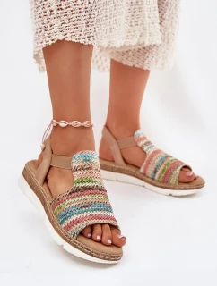 Dámské Sandály S Pletením Multikolor model 21698606 - EVENTO