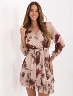 Sukienka IT SK model 21488877 beżowy - FPrice Sukienka IT SK model 21488877 beżowy - FPrice