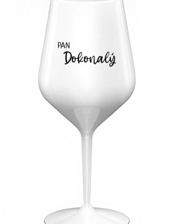 PAN DOKONALÝ - bílá nerozbitná sklenice na víno 470 ml