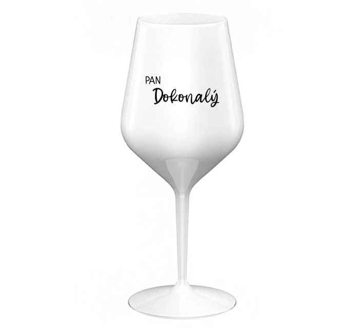 PAN DOKONALÝ - bílá nerozbitná sklenice na víno 470 ml