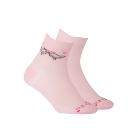 TENKÉ PONOŽKY BARVA 2-6 LET DÍVKY PERLEŤOVĚ RŮŽOVÁ 24-26