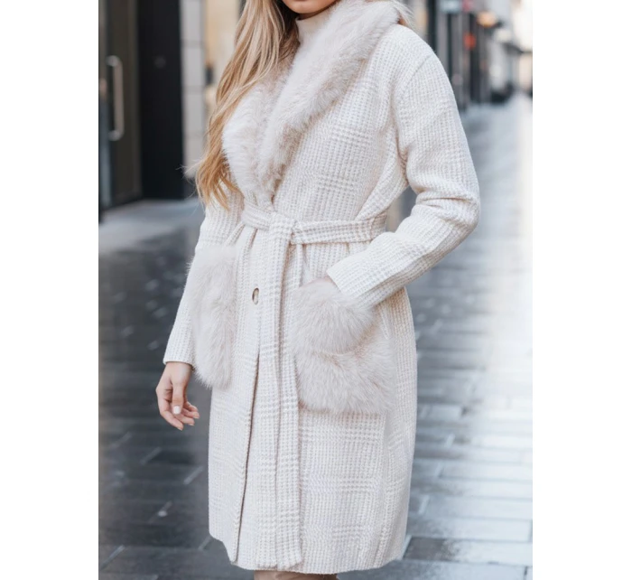 Dámský kožich béžový FashionStreet TY5278z