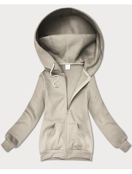 Béžová dámská rozepínací mikina s kapucí S'West (B-12#)