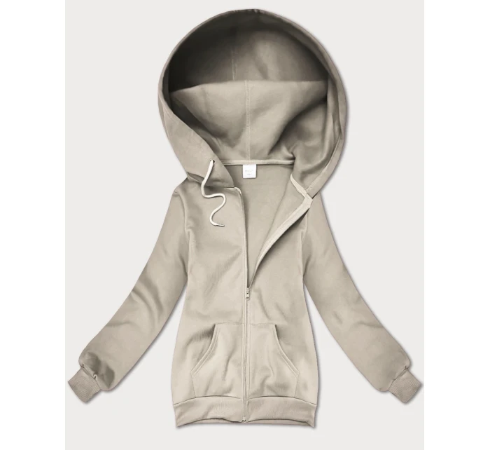 Béžová dámská rozepínací mikina s kapucí S'West (B-12#)