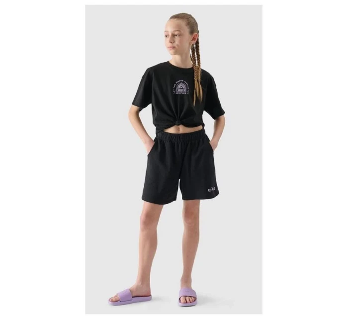 Dívčí top s potiskem model 21436088 - 4F Dívčí top s potiskem model 21436088 - 4F