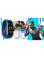 GIEWONT Smartwatch Black and Blue 2 Stripes GW200-7