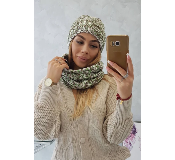 Dámská fleecová souprava Merry K202 zelená+hnědá Dámská fleecová souprava Merry K202 zelená+hnědá