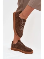 Dámské semišové sneakersy Big Star SS274676 HI-POLY SYSTEM Hnědé Dámské semišové sneakersy Big Star SS274676 HI-POLY SYSTEM Hnědé