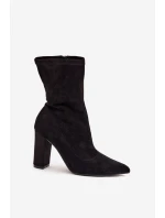 Dámské kotníkové boty na podpatku s proševy černé Rosivelle Dámské kotníkové boty na podpatku s proševy černé Rosivelle