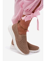 Dámské nazouvací síťované polobotky Béžové Geressa