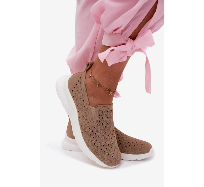 Dámské nazouvací síťované polobotky Béžové Geressa