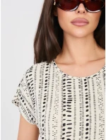 T shirt D12110M02646F jasny beżowy T shirt D12110M02646F jasny beżowy