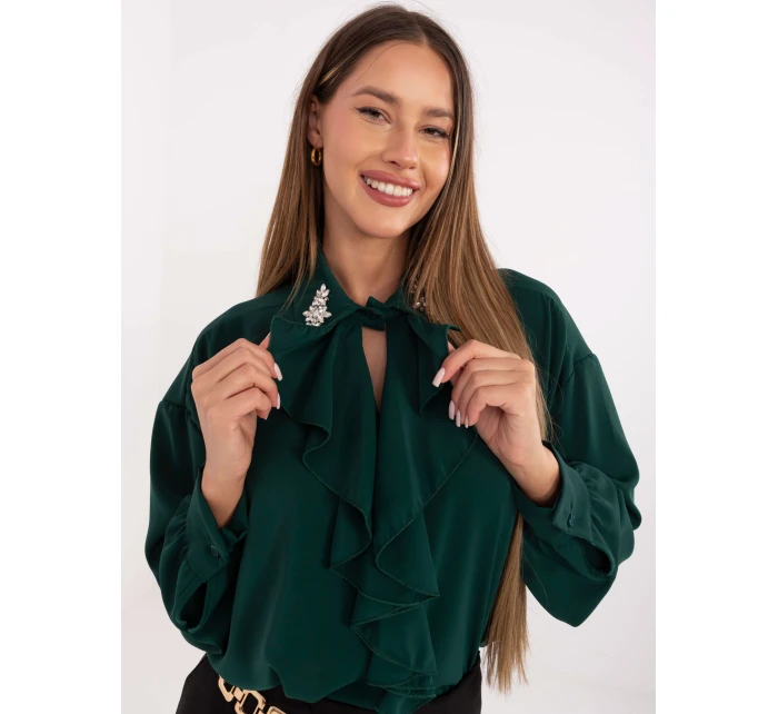 Bluzka IT BZ model 21768569 ciemny zielony - FPrice Bluzka IT BZ model 21768569 ciemny zielony - FPrice