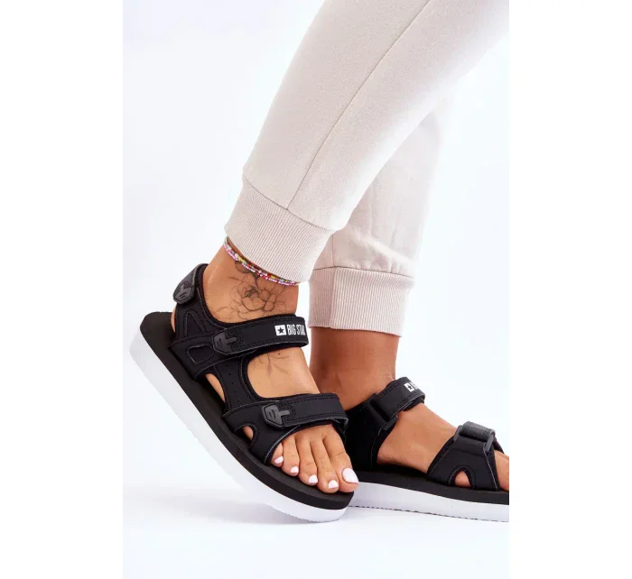 Dámské sportovní sandály na platformě Big Star LL274789 Černé Dámské sportovní sandály na platformě Big Star LL274789 Černé