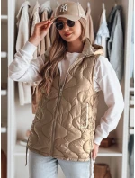 Dámská přechodná prošívaná vesta VESOLITA camel FashionStreet TY4878
