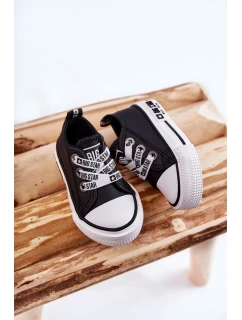 Dětské kožené tenisky BIG STAR KK374041 Černý a bílý