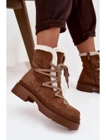 Dámské sněhule s kožíškem Camel model 21715007 - Boto