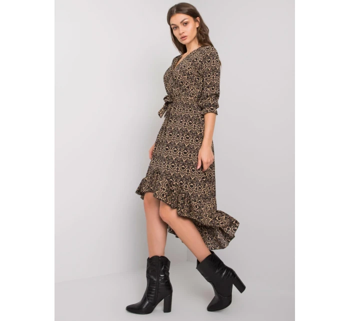 Šaty DHJ SK 13865 1.53P černá a béžová