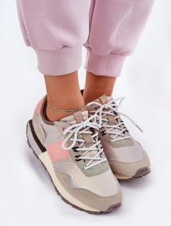 Dámské semišové tenisky Big Star HI-POLY SYSTEM – šedo-růžové