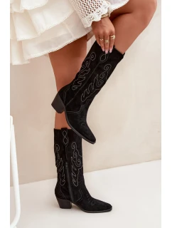 Kozačky na podpatku model 222538 Step in style