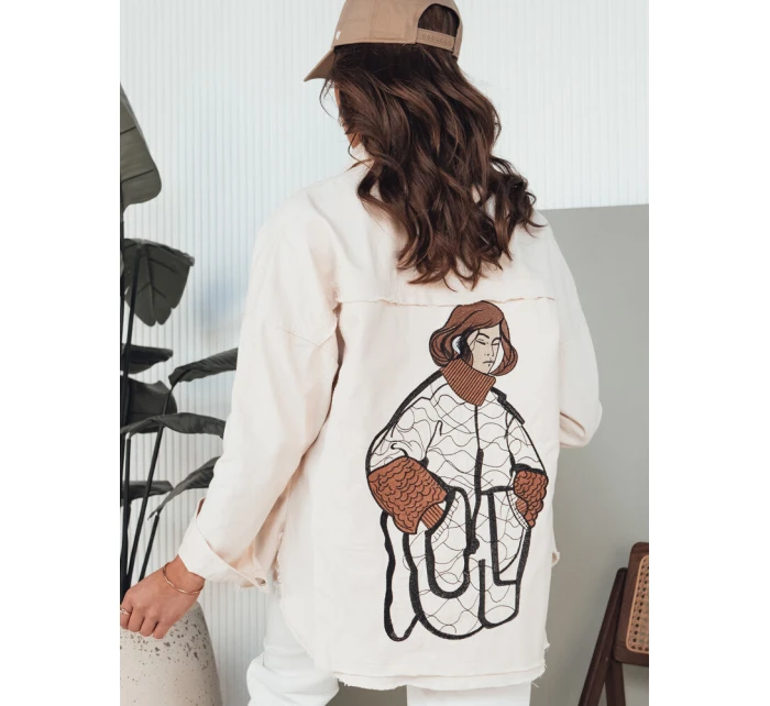 Dámská džínová bunda DAMIRAKS light beige FashionStreet TY4321