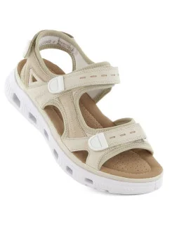 Pohodlné sandály na suchý zip Rieker W RKR691 beige