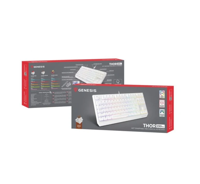 model 21491424 230 TKL USB + RF QWERTY klávesnice - Genesis