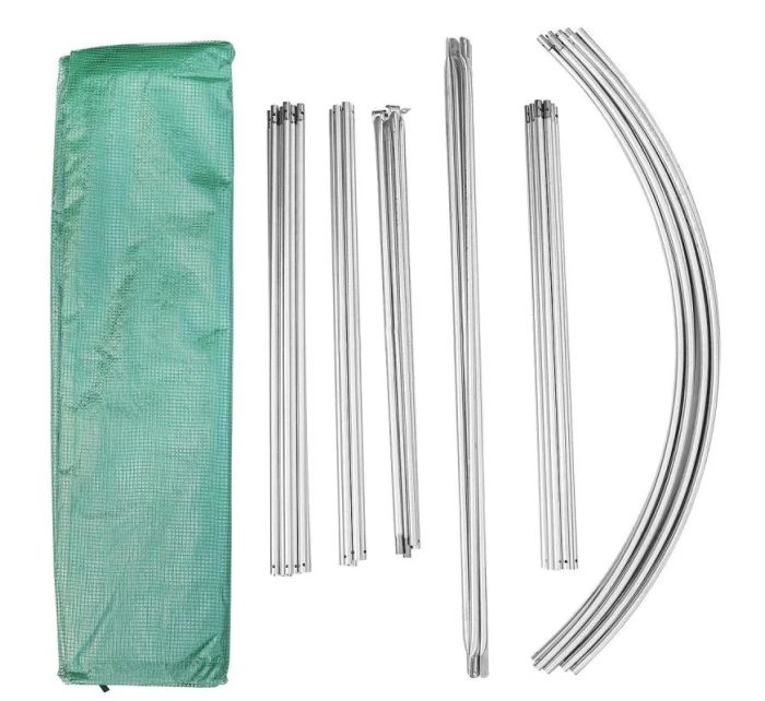 ZAHRADNÍ TUNEL 200x200x200 cm PE KONSTRUKCE ZELENÁ OCEL