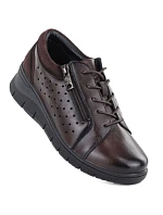 Dámské kožené polobotky na platformovém podpatku hnědé Vinceza 39977 Dámské kožené polobotky na platformovém podpatku hnědé Vinceza 39977