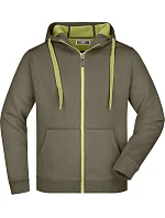 Daiber JN 355 Pánská mikina Doubleface 02.0355 olive/lime green