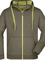 Daiber JN 355 Pánská mikina Doubleface 02.0355 olive/lime green