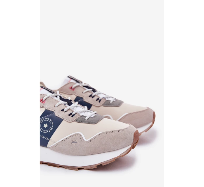 Semišové Pánské Tenisky Na Platformě Big Star RR174471 Hi-Poly System Šedé