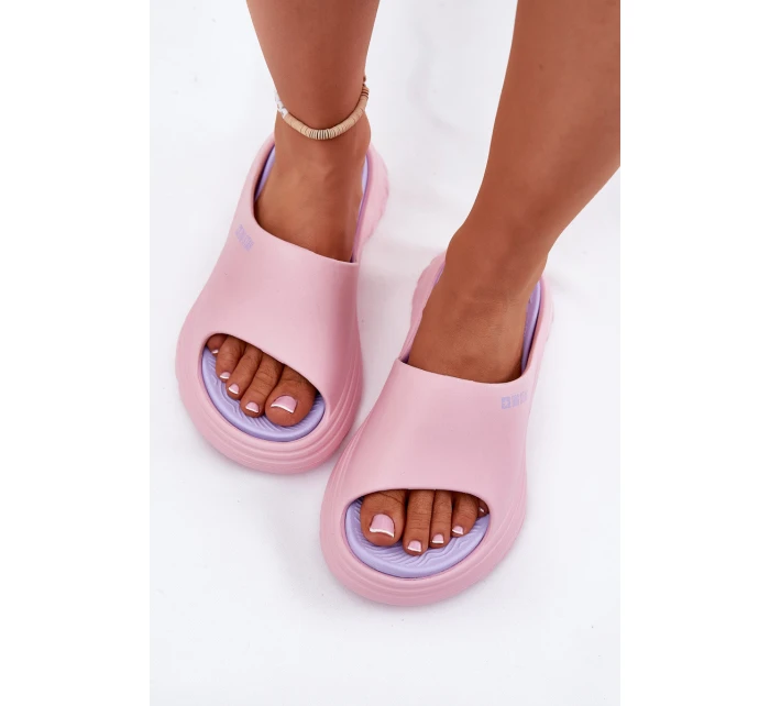Dámské Pěnové Sandály Big Star model 21694544 Růžové - Big Star Shoes Dámské Pěnové Sandály Big Star model 21694544 Růžové - Big Star Shoes