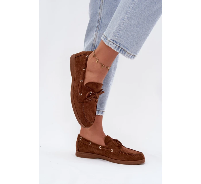 Polobotky Mokasiny Dámské S Vázáním Camel Calivra Polobotky Mokasiny Dámské S Vázáním Camel Calivra