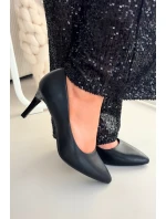 Kožené lodičky model 21821724 Černé - SERGIO LEONE Kožené lodičky model 21821724 Černé - SERGIO LEONE