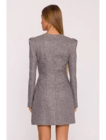 šaty s výstřihem do V grafitové model 21295852 - Moe šaty s výstřihem do V grafitové model 21295852 - Moe
