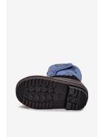 Dětské sněhule na suchý zip Lee Cooper – modré Dětské sněhule na suchý zip Lee Cooper – modré