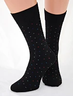 Pánské ponožky černé s tečkami - Regina