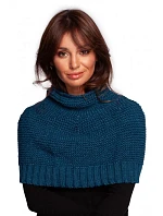 BK099 Pletená komínová šála petrolejově modrá -Moe