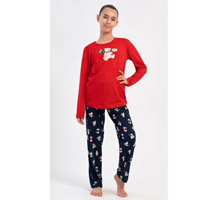 Dětské pyžamo dlouhé Méďa se šálou