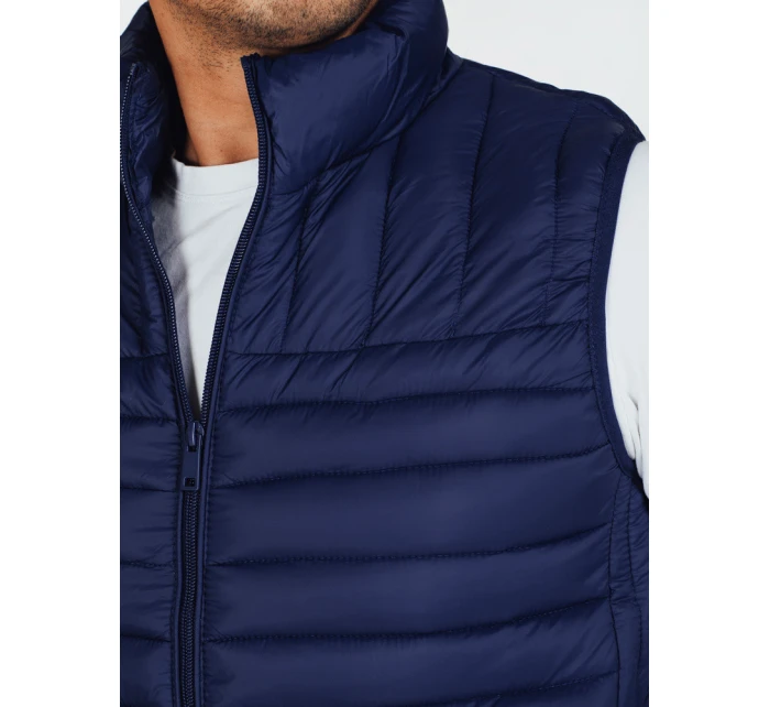 Pánská prošívaná tmavě modrá vesta Dstreet model 21991576 - FashionStreet Pánská prošívaná tmavě modrá vesta Dstreet model 21991576 - FashionStreet